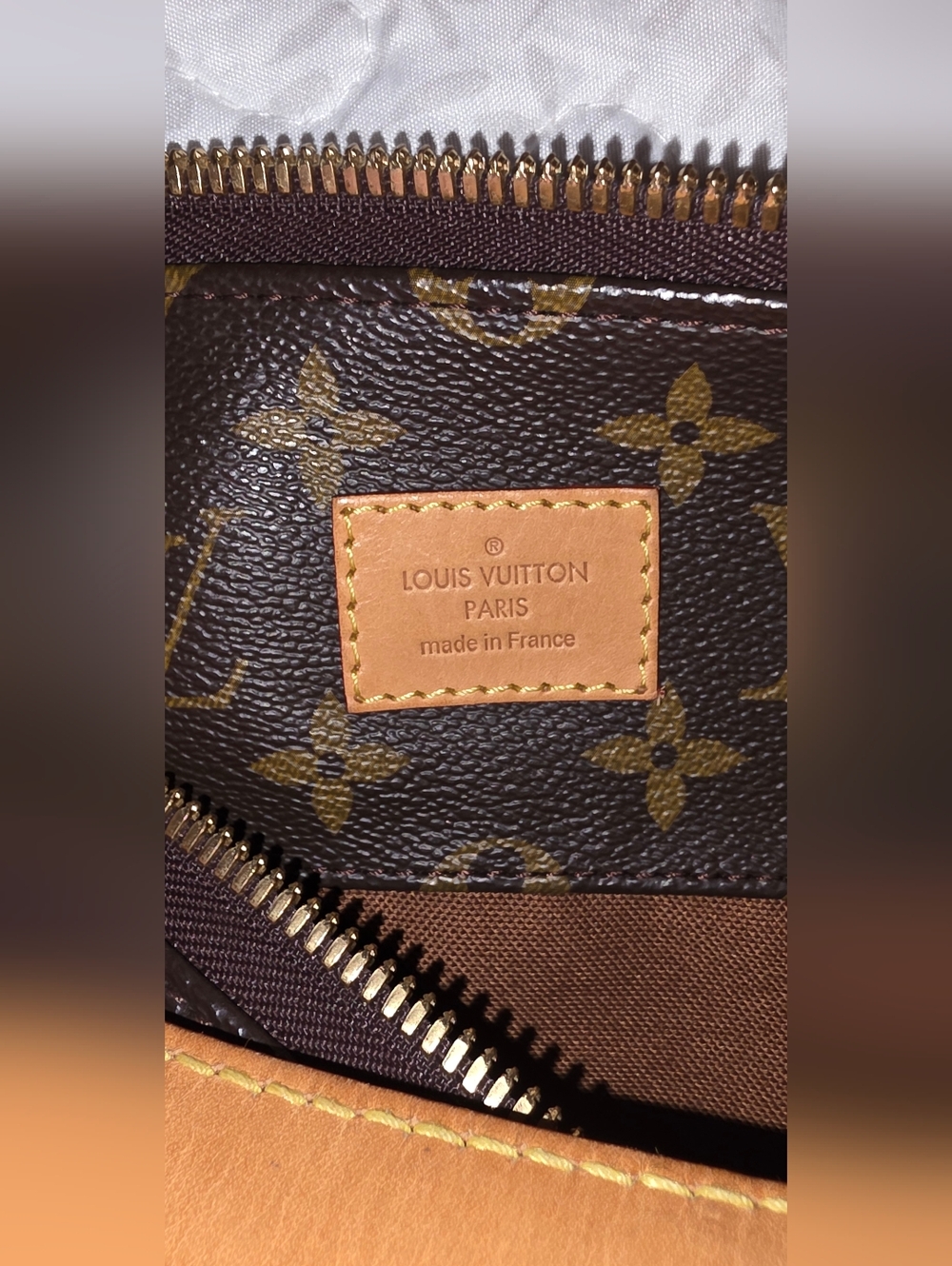 Louis Vuitton Monogram Shoulder Hobo Bag in Brown and Vachetta - Picture 10 of 16